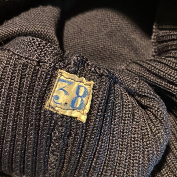 Vintage 1940s High School Letter Sweater Leather elbow patches—Sz 38 - Picture 4 of 12